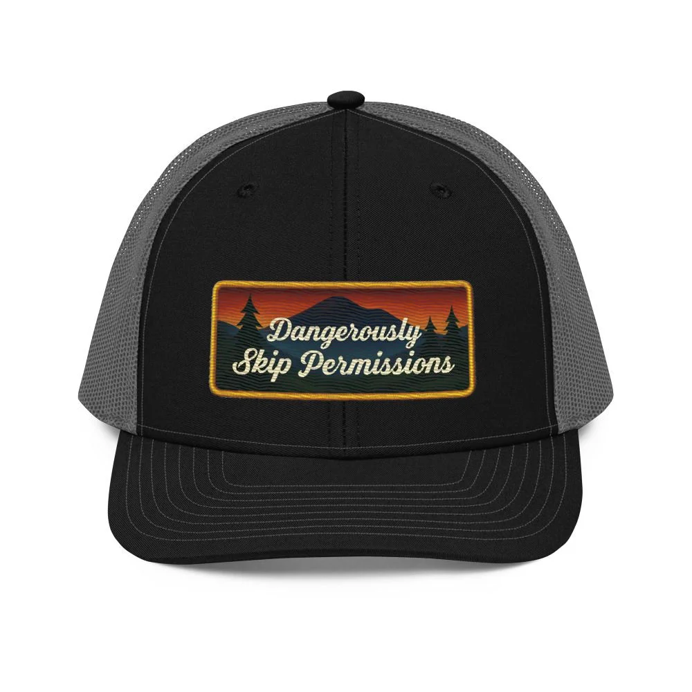 Skip Permissions 6 Panel Richardson Trucker Hat